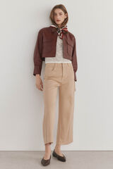 Pedro del Hierro Jeans wide leg flare Beige