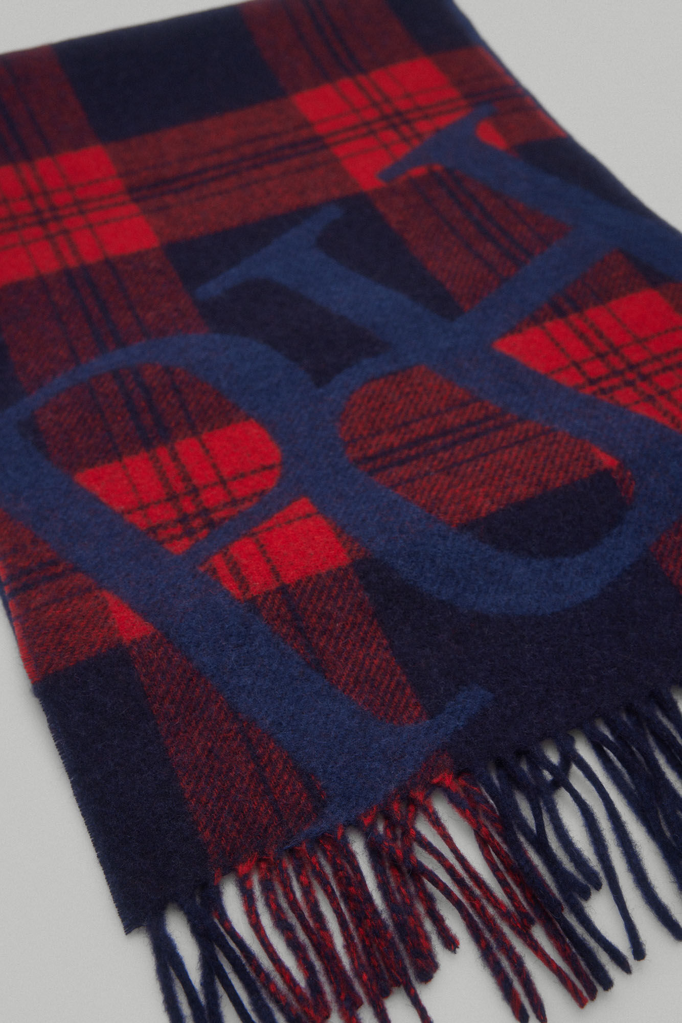 Pedro del Hierro Cachecol tecido xadrez