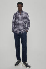 Pedro del Hierro Camisa cuadros non iron + antimanchas Azul