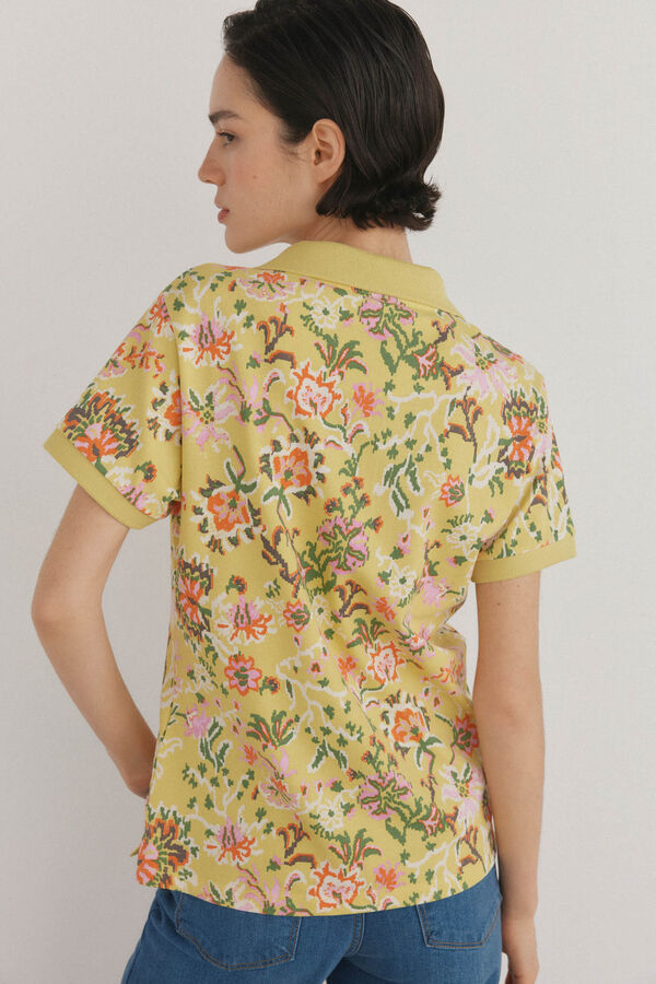 Pedro del Hierro Polo estampado manga curta Verde