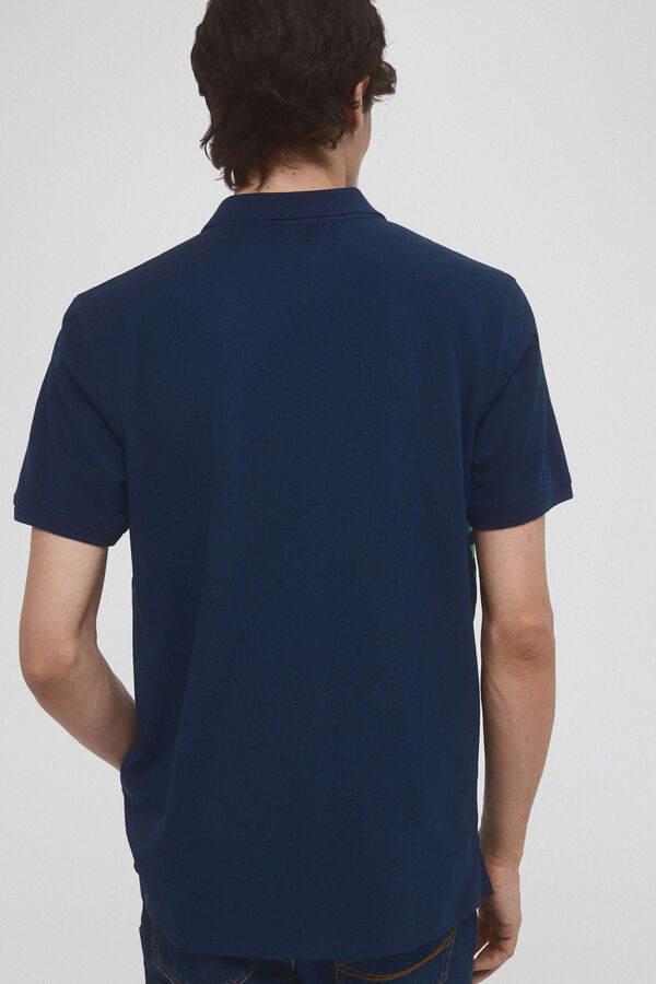 Pedro del Hierro Polo piqu&eacute; rayas fantas&iacute;a Azul