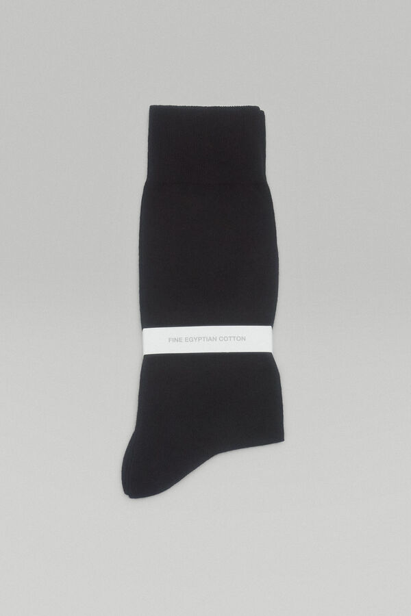 Pedro del Hierro Calcetin liso elastico Negro