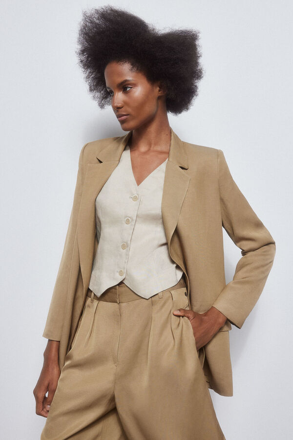 Pedro del Hierro Bermuda pinzas Beige