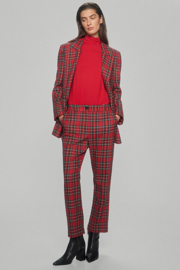 Pedro del Hierro Pantal&oacute;n cuadros escoceses Coral