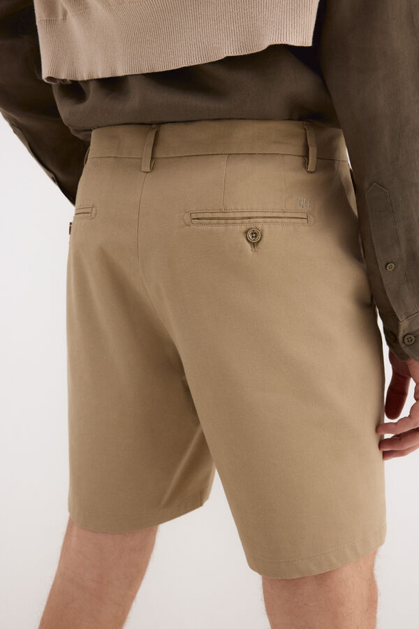 Pedro del Hierro Bermuda estruturada Beige