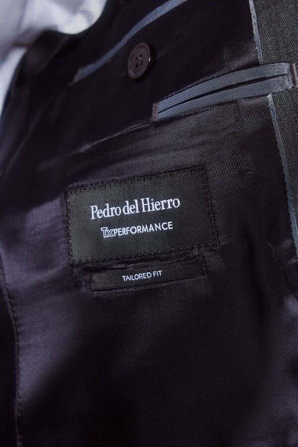 Pedro del Hierro Blazer liso bi-el&aacute;stico sob medida Cizento