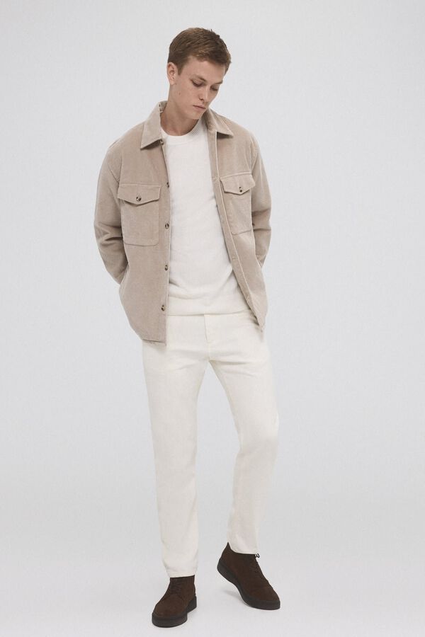 Pedro del Hierro Sobrecamisa pana Beige