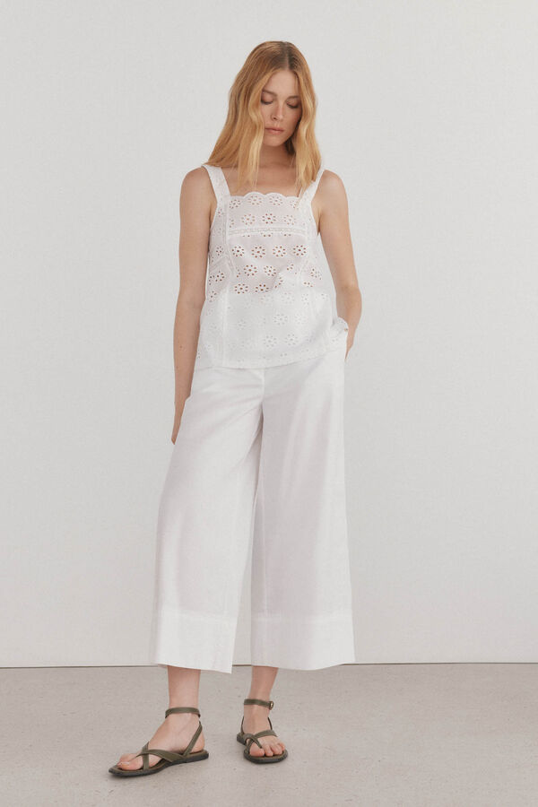 Pedro del Hierro Camiseta combinada tirantes Blanco