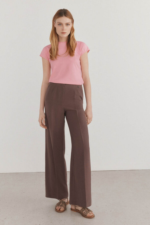 Pedro del Hierro Camiseta b&aacute;sica canal&eacute; Rosa