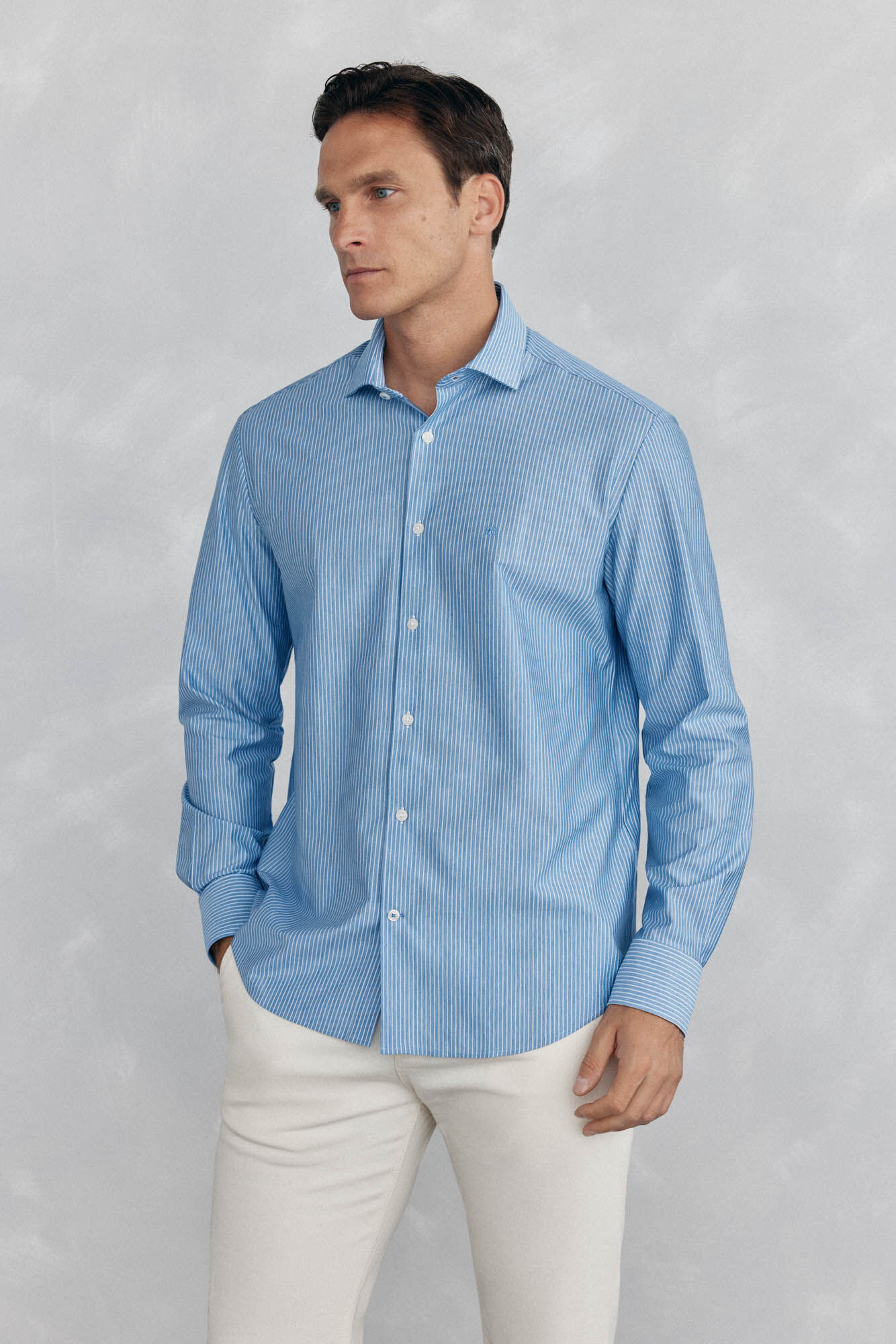 Pedro del Hierro Camisa de punto de rayas