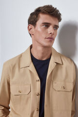 Pedro del Hierro Camp collar overshirt Beige