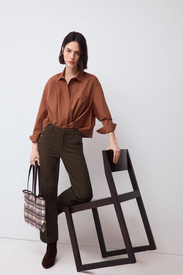Pedro del Hierro Jeans capri wide leg Verde