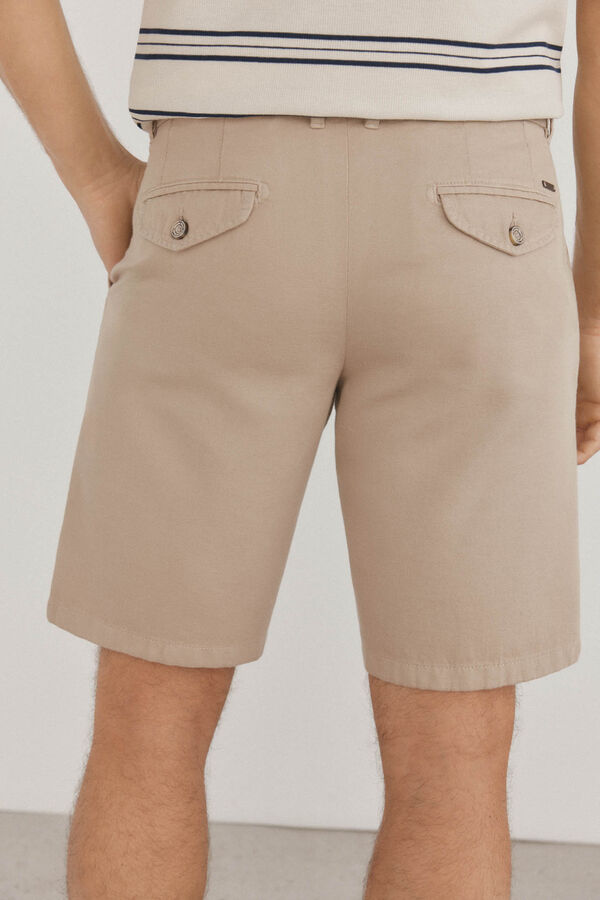 Pedro del Hierro Bermuda chino bolsillo Beige