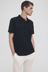 Pedro del Hierro Polo b&aacute;sica com logo bordado Azul