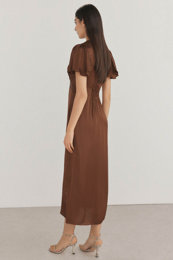 Pedro del Hierro Vestido sat&eacute;n Marr&oacute;n