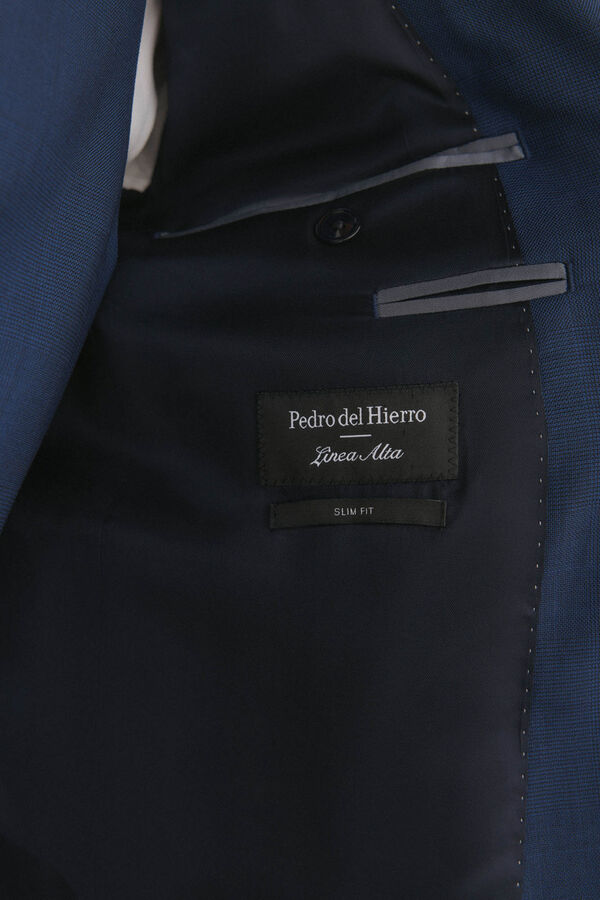 Pedro del Hierro Americana cuadros slim fit Azul