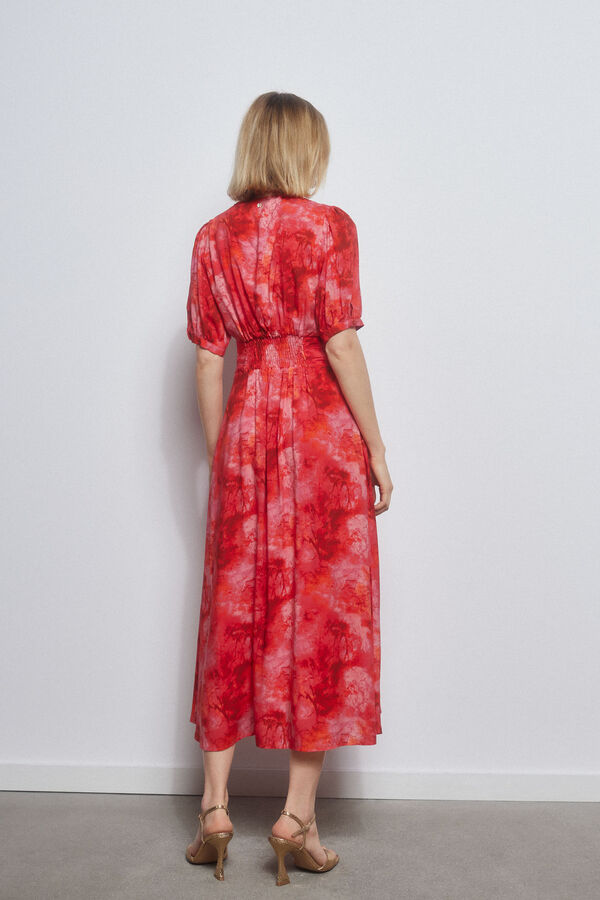 Pedro del Hierro Vestido estampado viscosa Naranja