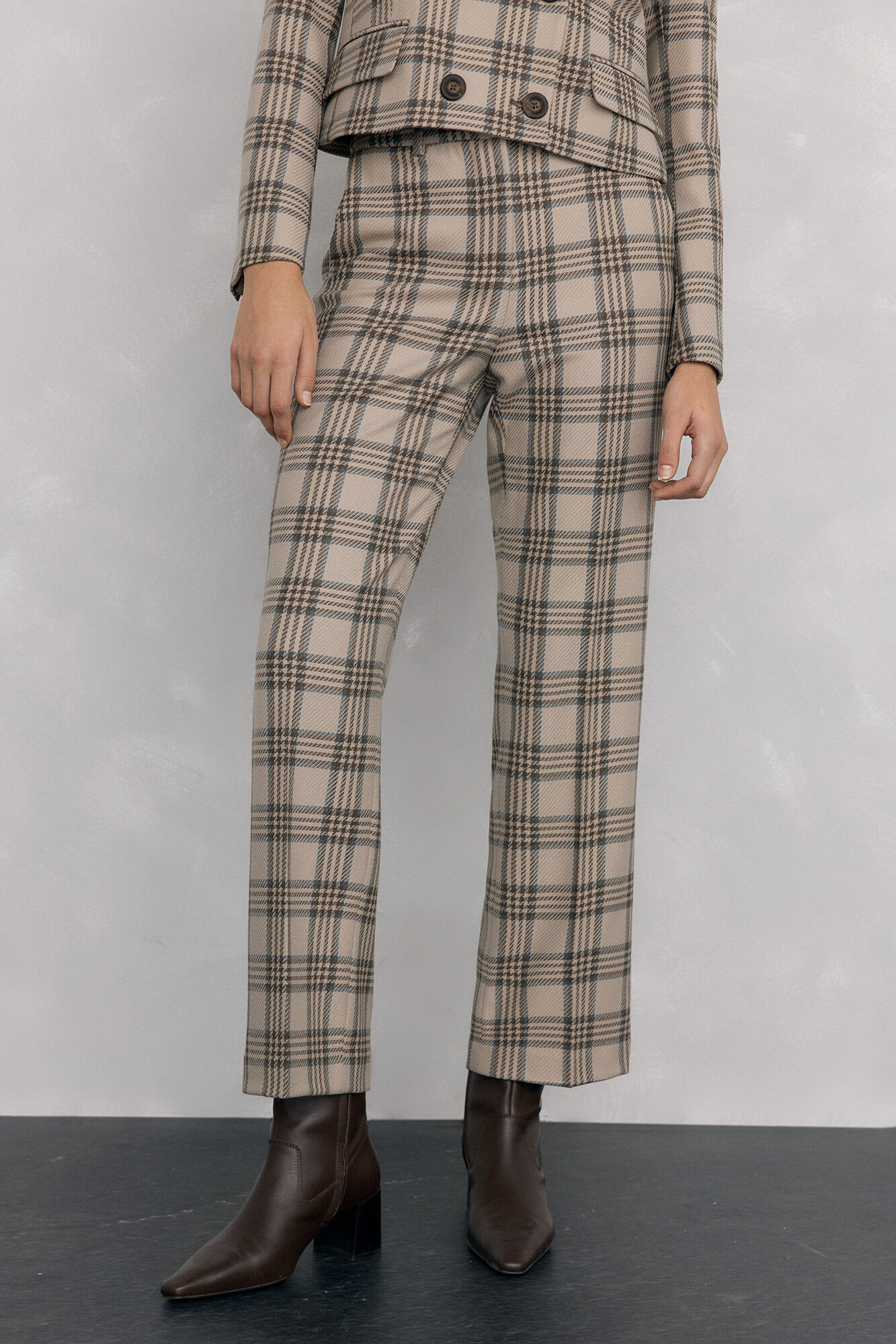 Pedro del Hierro Pantal&oacute;n recto de cuadros