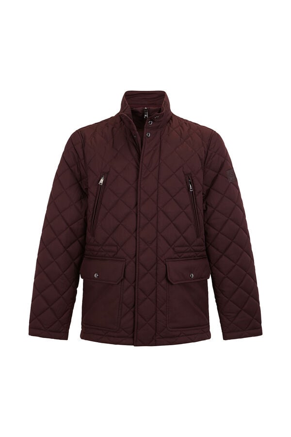 Pedro del Hierro Chaqueta acolchada rombos Burdeos