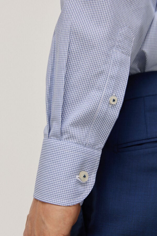 Pedro del Hierro Camisa vestir non iron y antimanchas rayas classic fit Azul