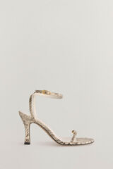 Pedro del Hierro Sand&aacute;lia de festa com fivela e logo Marrom