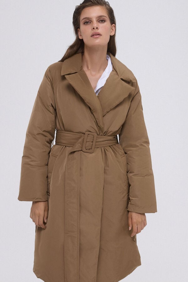 Pedro del Hierro Gabardina acolchada Beige
