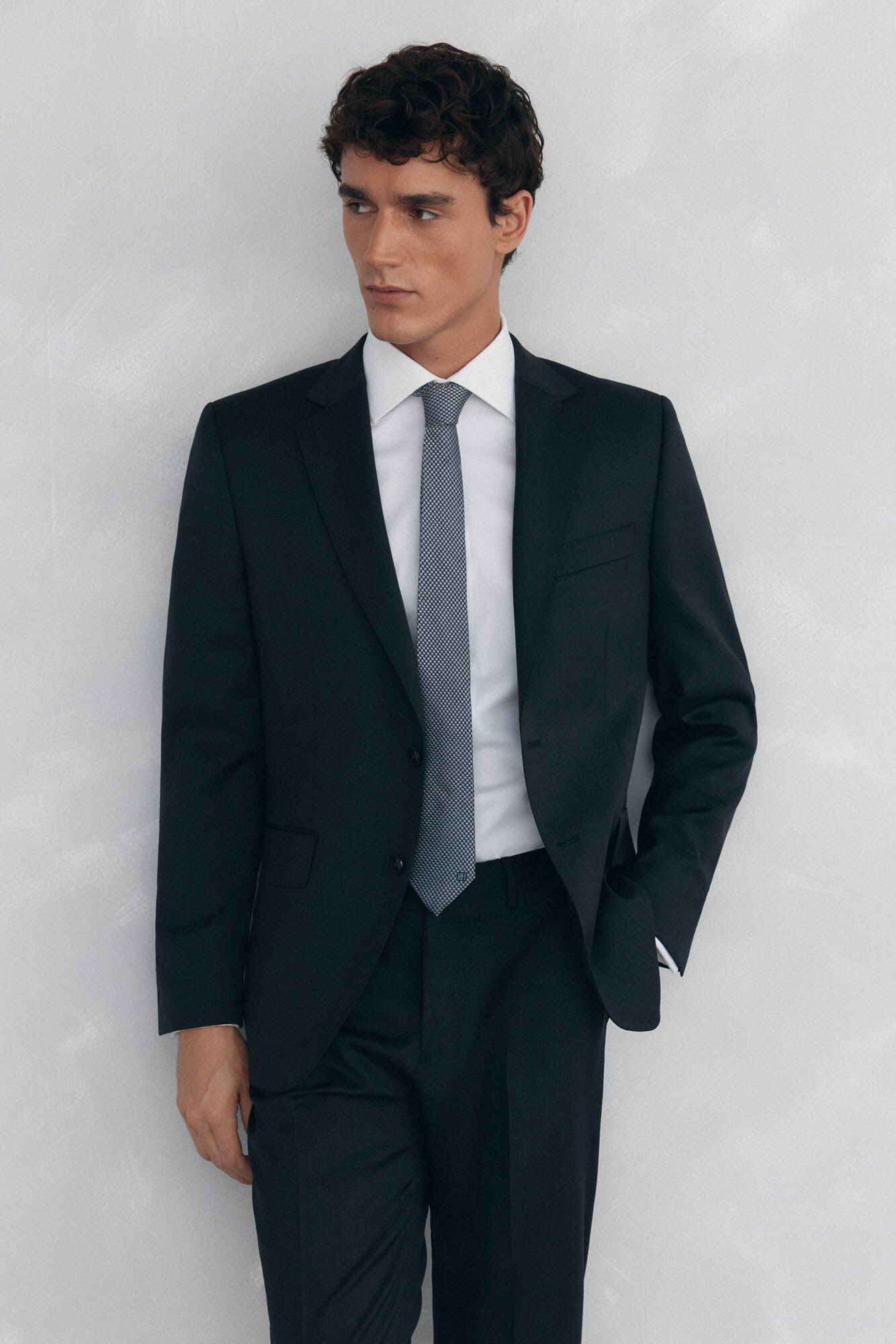 Pedro del Hierro Blazer bi-el&aacute;stico liso e sob medida