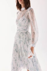 TFP by Tamara Falc&oacute; Vestido com babados Turquesa