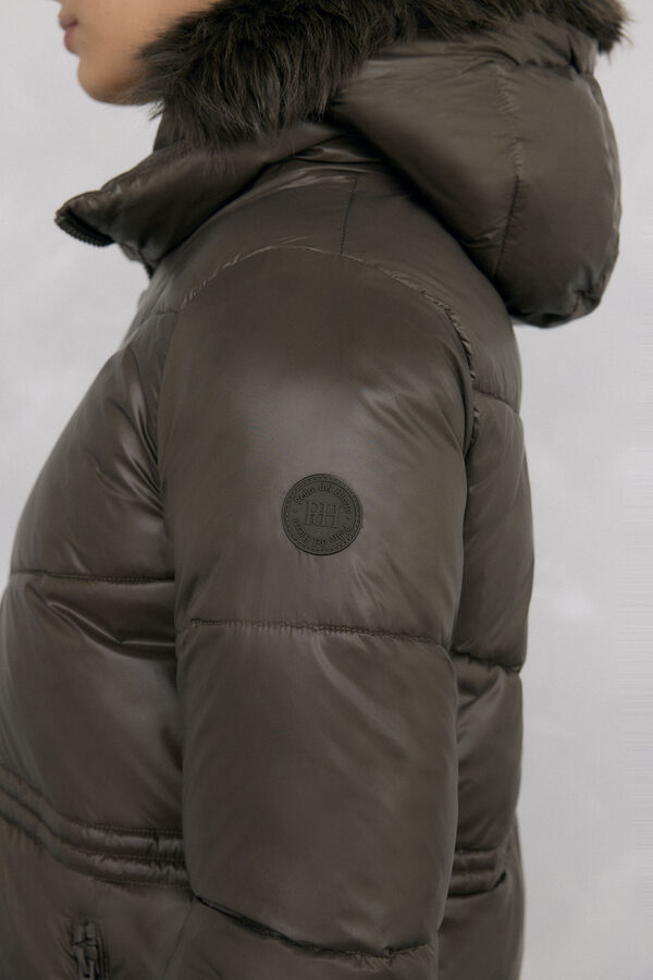 Pedro del Hierro Parka comprida capuz Verde