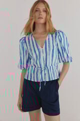 Pedro del Hierro Blusa fluida la&ccedil;o Turquesa