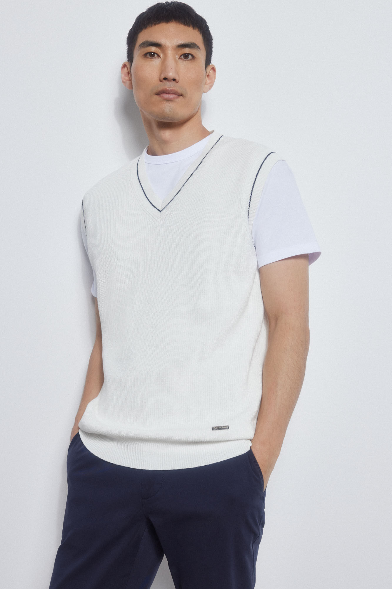 Pedro del Hierro Colete malha perlada 