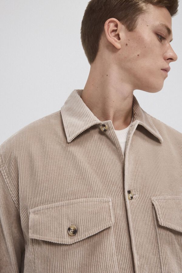 Pedro del Hierro Sobrecamisa pana Beige