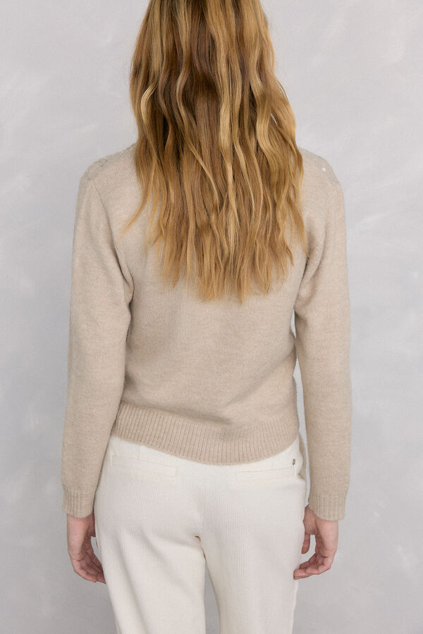 Pedro del Hierro Camisola lantejoulas Beige