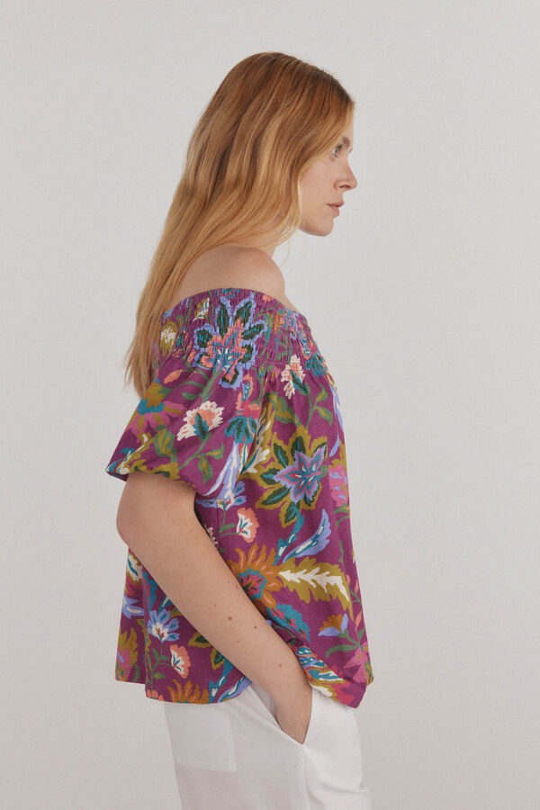 Pedro del Hierro Camiseta estampada manga corta Morado