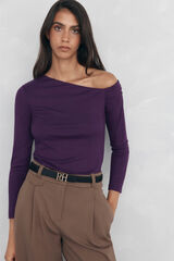 Pedro del Hierro Camiseta off shoulder Morado