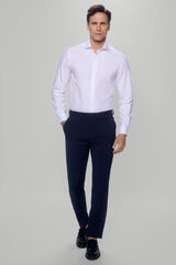 Pedro del Hierro camisa vestir gemelos estructura lisa non iron + antimanchas Branco
