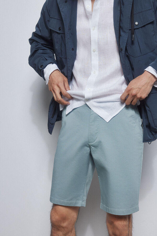 Pedro del Hierro Calças bermuda chino premium flex  Azul