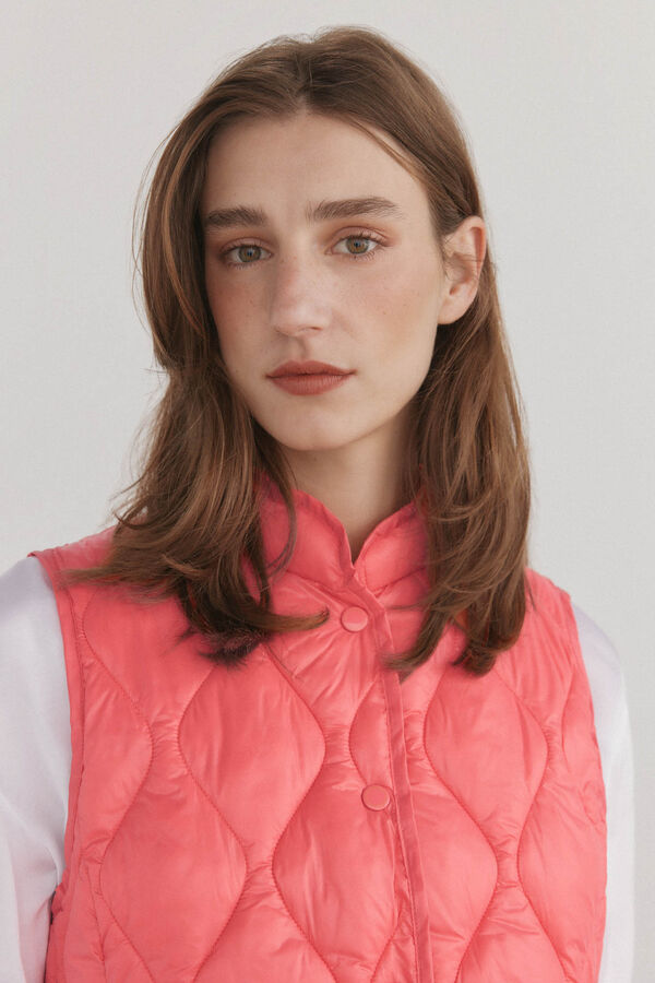 Pedro del Hierro Chaleco corto acolchado Coral