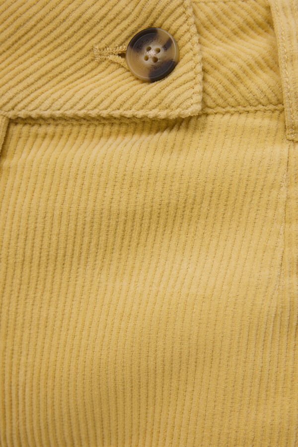 Pedro del Hierro Pantal&oacute;n pana stove pipe full length Amarillo