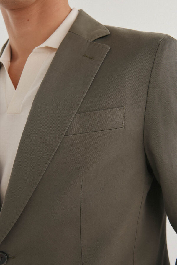 Pedro del Hierro Americana algod&oacute;n y lino Verde