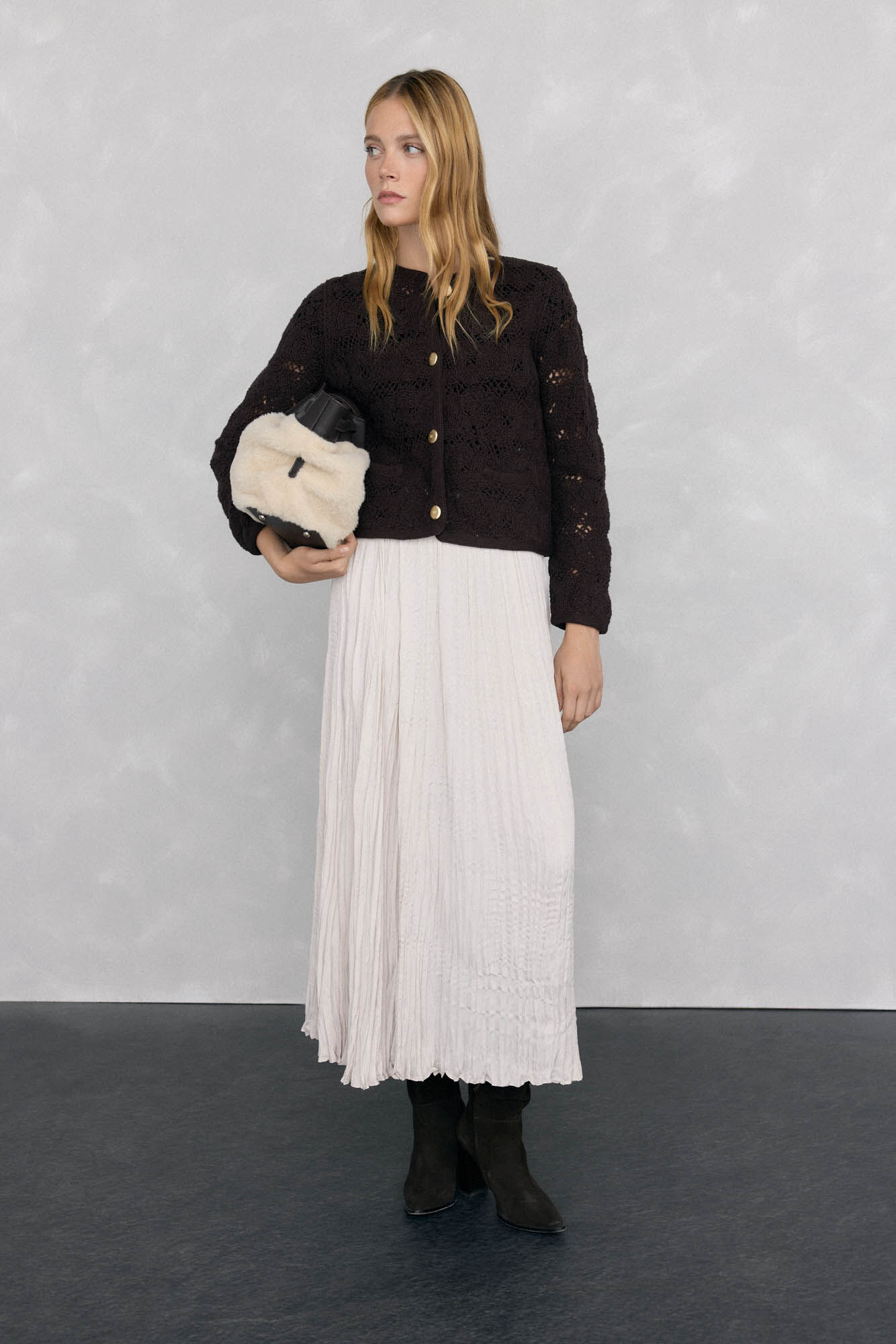 Pedro del Hierro Casaco de malha de crochet