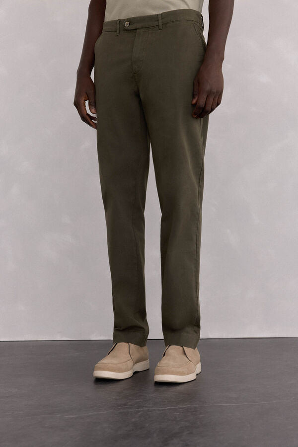 Pedro del Hierro Cal&ccedil;as cal&ccedil;as chino premium de regular fit Verde