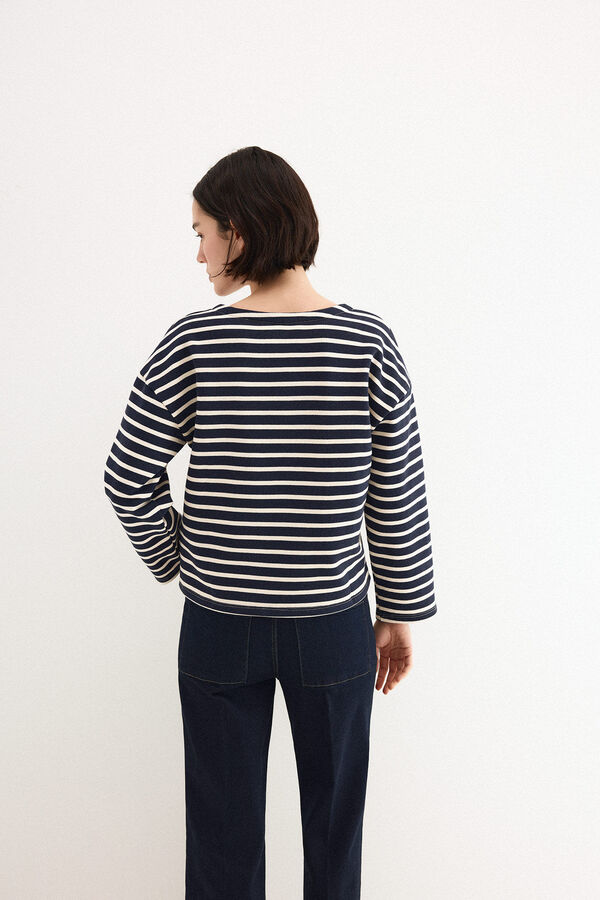 Pedro del Hierro Sweatshirt &agrave;s riscas com logo pdh Azul