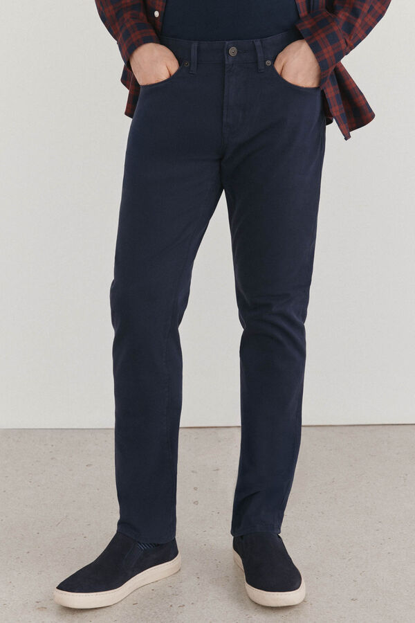 Pedro del Hierro Pantal&oacute;n 5 bolsillos color premium flex slim fit Azul