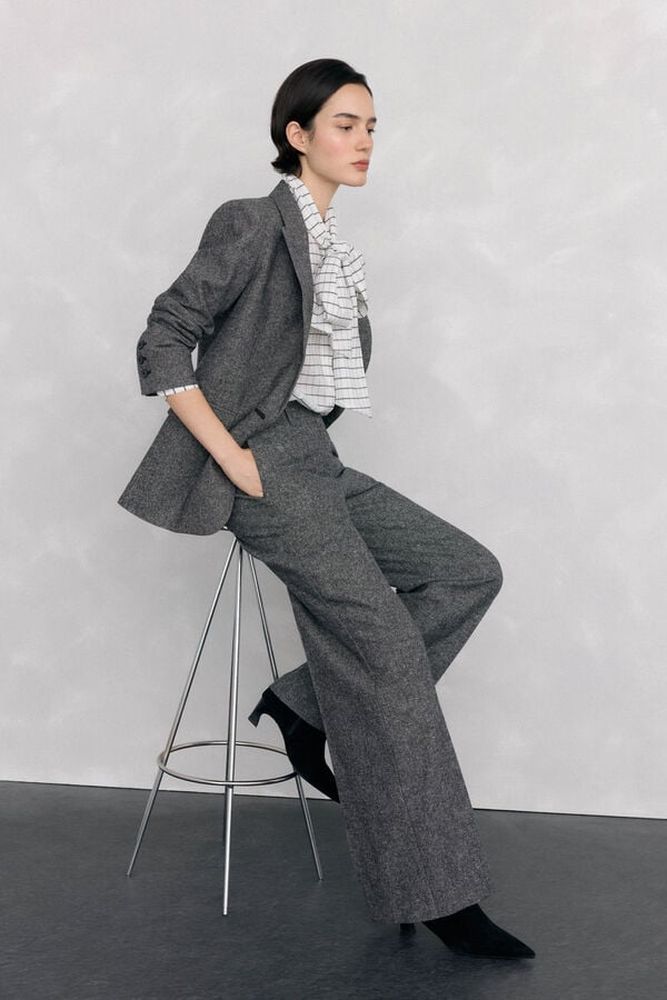 Pedro del Hierro Cal&ccedil;as retas cheviot Cizento