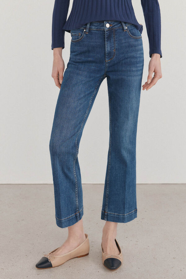 Pedro del Hierro Cal&ccedil;a jeans cropped Azul