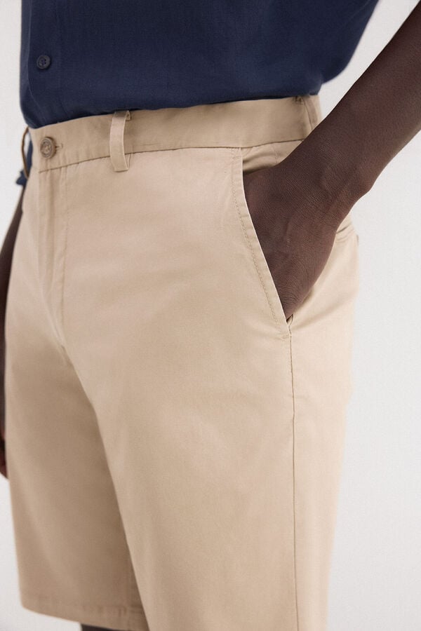 Pedro del Hierro Bermuda chino regular Beige