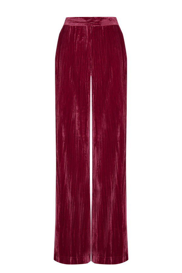 Pedro del Hierro Pantalon terciopelo arrugado Rojo