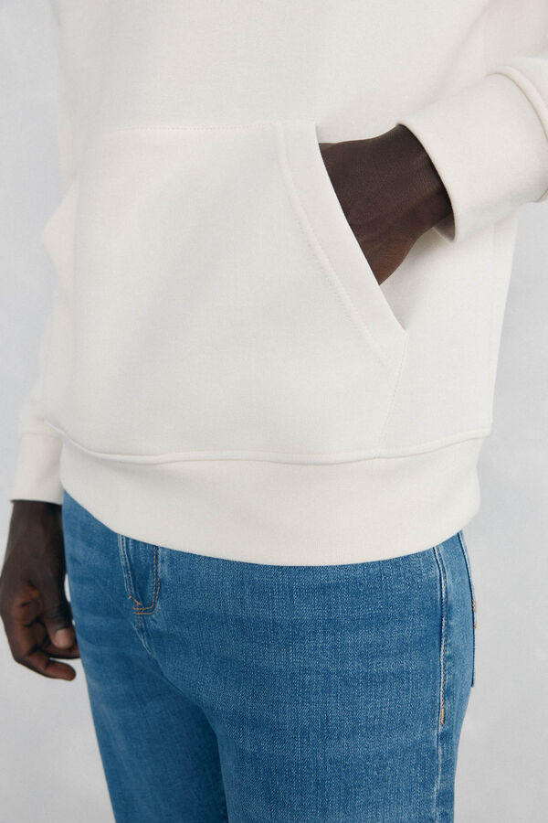 Pedro del Hierro Sudadera cuello cremallera tejido t&eacute;cnico Blanco