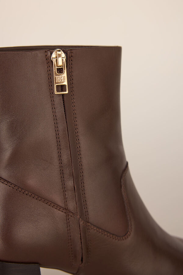 Pedro del Hierro Bota de salto em Botins napa Marrom